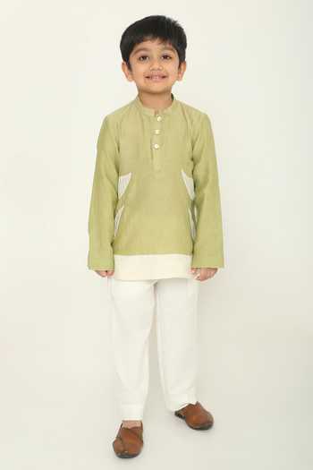 The Right Cut Meadow Path Chanderi Kurta Set