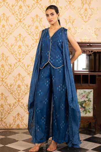 17:17 By Simmi Saboo Printed Waistcoat Set 