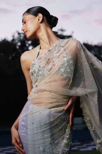 Dilnaz Pearl Embroidered Blouse 