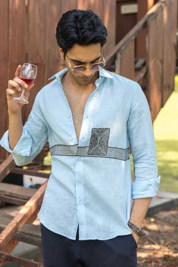 Heartistry by Anky Mist Hand Embroidered Shirt 