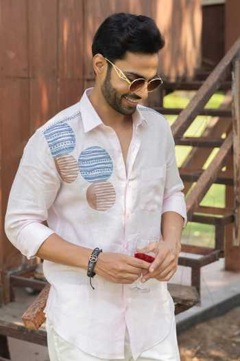 Heartistry by Anky Soft Petal Hand Embroidered Shirt 