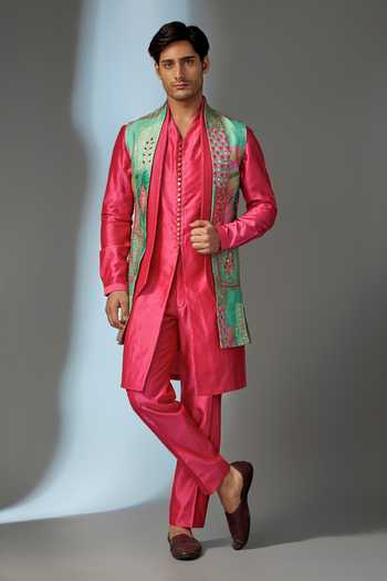 SALIL BHATIA Embellished Bundi Kurta Set 