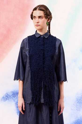 Ilk Root Cutwork Hem Shirt 