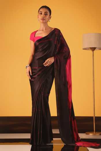 Satya Paul Blushing Oud Printed Saree 