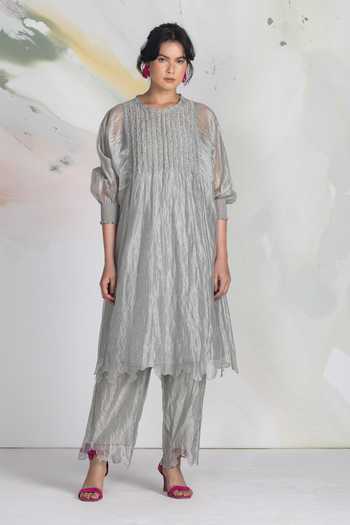 Ilk Ripple Yoke Dress 