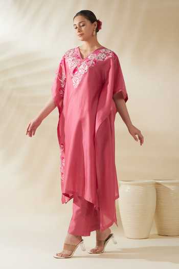 Origani Resham Embroidered Kaftan & Pant Set 