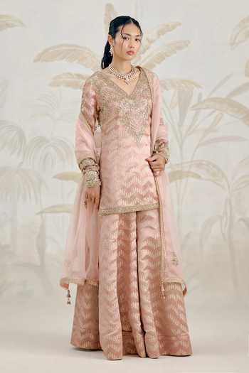 Shyam Narayan Prasad Zardozi Embroidered Kurta Sharara Set 