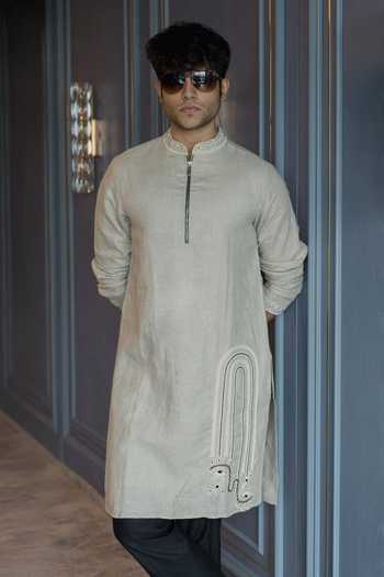 Heartistry by Anky The Urban Edge Hand-Embroidered Linen Kurta 