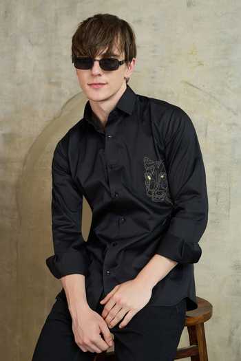 Heartistry by Anky The Roar Mode Hand Embroidery Pure Cottonqqqqqq Shirt 