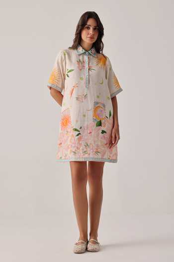 NOIB Amara Placement Print Dress 