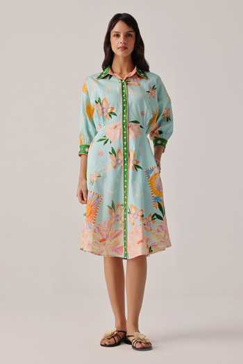 NOIB Lena Placement Printed Dress 