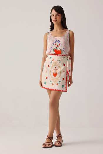NOIB Wrap Me Round Printed Skirt 