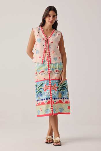 NOIB Kaia Cotton Satin Skirt 