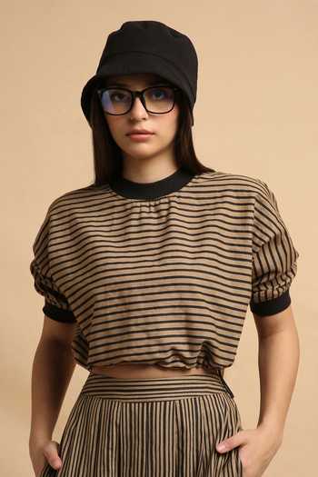 MATI Thin Striped New Sphara Crop Top 