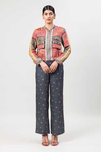 Sue Mue The Painterly Print Jacket & Pant Set 