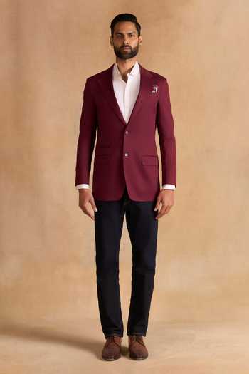 Raghavendra Rathore Jodhpur Oxide Cotton Blazer 