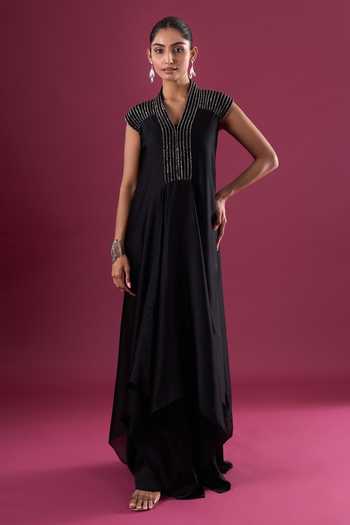 Amit Aggarwal Embellished Yoke Dress 