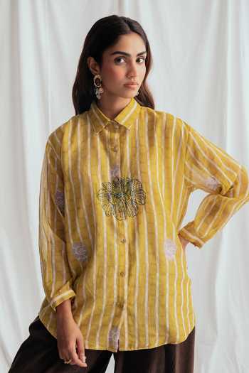 Jodi Dhoop Chanderi Printed Shirt 