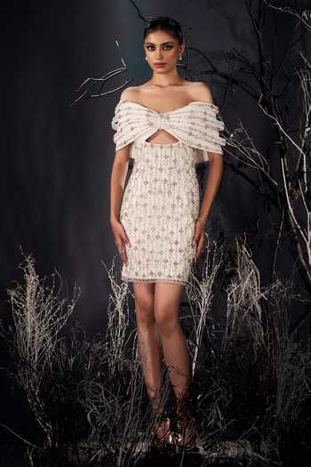 Shivani Awasty 3D Bow Cocktail Dress  