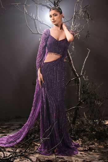 Shivani Awasty Embellished Concept Saree Gown 