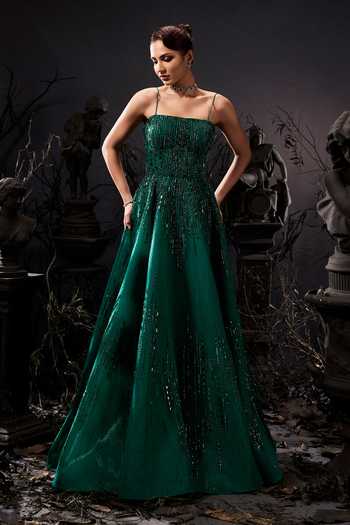 Shivani Awasty Emerald Embellished Gown 