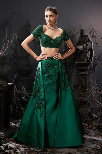 Shivani Awasty Embellished Top Skirt Set 