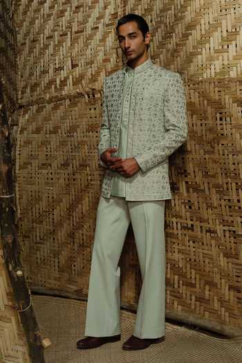 Amaare Majaj Thread Work Bandhgala Set