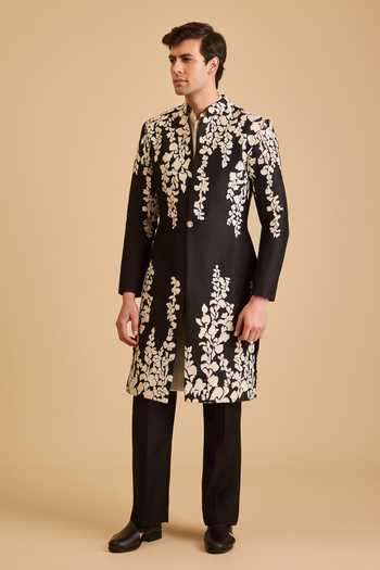 Siddartha Tytler Falling Vine Pattern Sherwani Set 