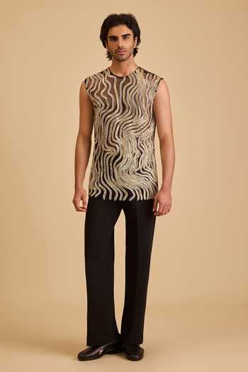 Siddartha Tytler Baguette Chain Embroidered T-Shirt 