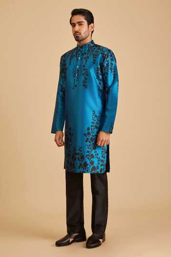Siddartha Tytler Vine Print Silk Kurta 