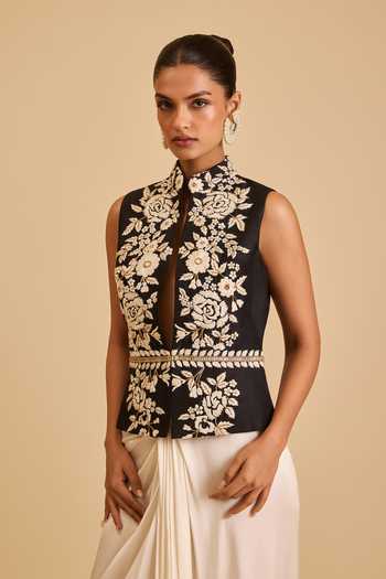 Siddartha Tytler Gara Embroidered Dupion Jacket 
