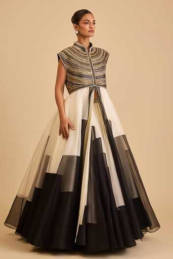 Siddartha Tytler Miraas Tiered Organza Lehenga  