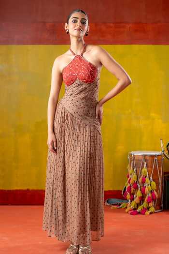 BAISE GABA Bindiya Bandhani Print Dress