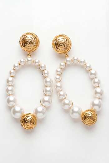Mnsh Hepburn Pearl Cascade Earrings 