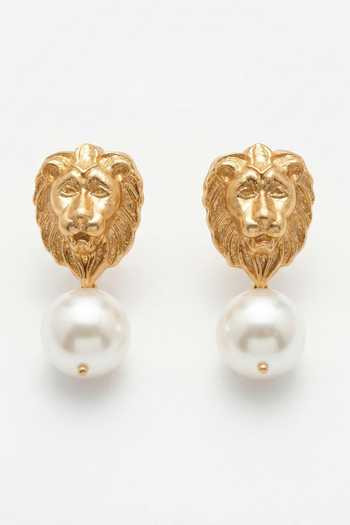 Mnsh Lion Shaped Earrings 