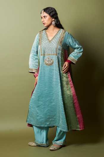 Pants And Pajamas Firoza Embroidered Kurta 