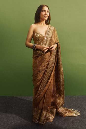 Itrh Manjusha Saree With Embellished Corset 