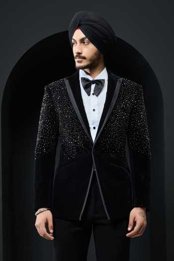 Sarab Khanijou Crystal Embellished Tuxedo Set 
