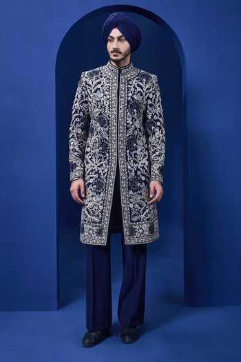 Sarab Khanijou Embroidered Sherwani & Pant Set