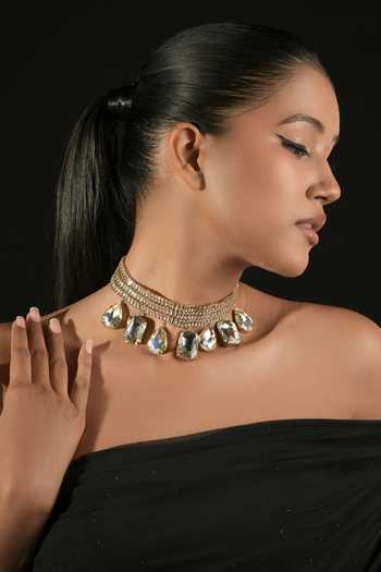 Bijoux By Priya Chandna Starlit Crystal Embellished Choker 