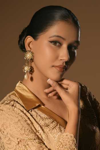 Bijoux By Priya Chandna Noor Cascade Pearl Embellished Earrings 