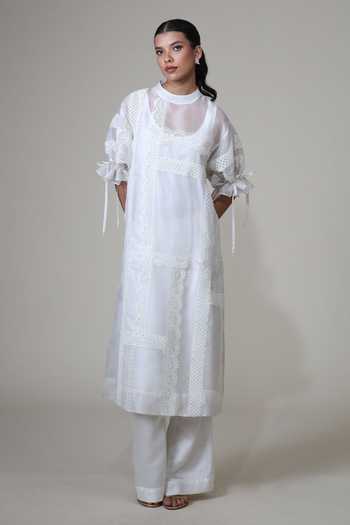 Bunka Bia Organza Kurta & Pant Set 