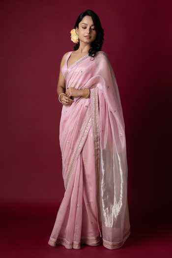 Monika Mathuria Datta Hand Embroidered Cotton Silk Saree 
