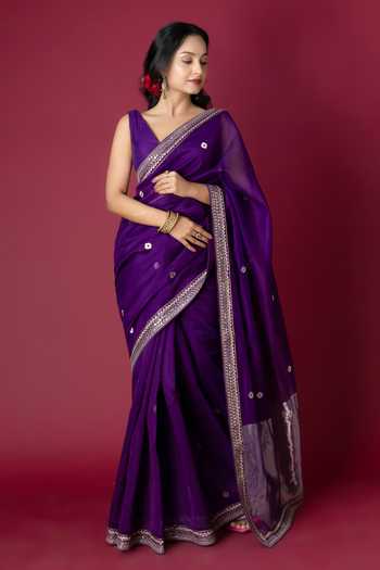 Monika Mathuria Datta Aari Hand Embroidered Saree 