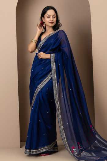 Monika Mathuria Datta Aari Hand Embroidered Saree 