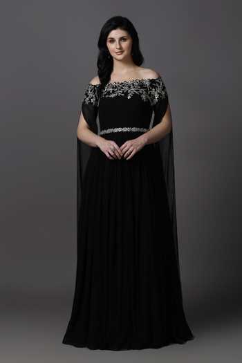 Pooja Peshoria Neckline Embroidered Gown 