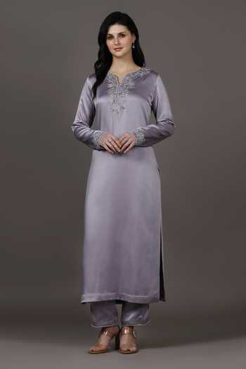 Pooja Peshoria Placement Embroidered Kurta & Pant Set 