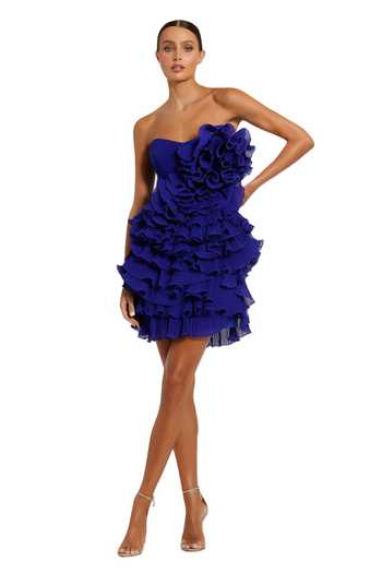 Mac Duggal Cascading Ruffle Strapless Dress 
