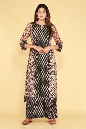 Kalakaari By Sagarika Hand Block Print Kurta & Palazzo Set 