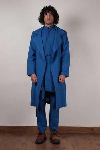MATI Cotton Trench Jacket & Kurta Set